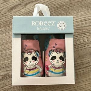 NWT ROBEEZ Follow Your Beat Pink Soft Soles - 12 to 18 Month